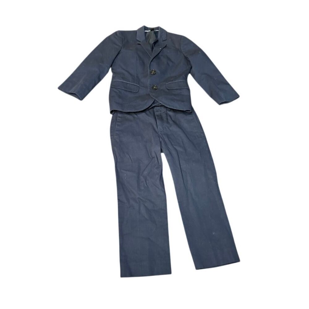 Crewcuts J.Crew Boys Ludlow Blazer & Pants Suit Set Navy Blue Formal Size 3 - Picture 2 of 11